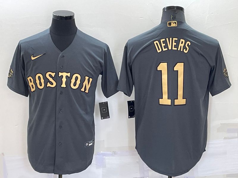 Men Boston Red Sox 11 Devers Grey 2022 All Star Nike MLB Jersey
